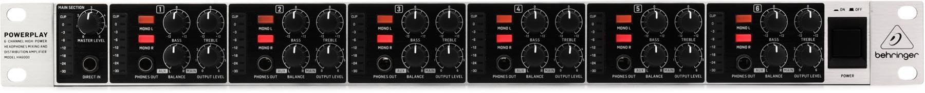 Behringer ヘッドフォンアンプ 6ch 1Uサイズ 2バンドEQ搭載 HA6000 Amazon.co.jp: Behringer ヘッドフォンアンプ 6ch 1Uサイズ 2バンドEQ