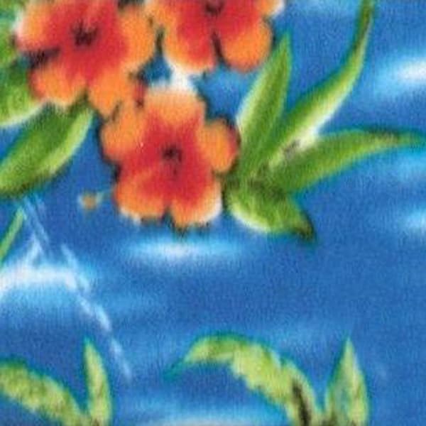 Fabric Empire Tela polar floral multicolor con flor de hibisco 58 pulgadas de ancho, vendido por The Continuous Yard - Material acogedor para