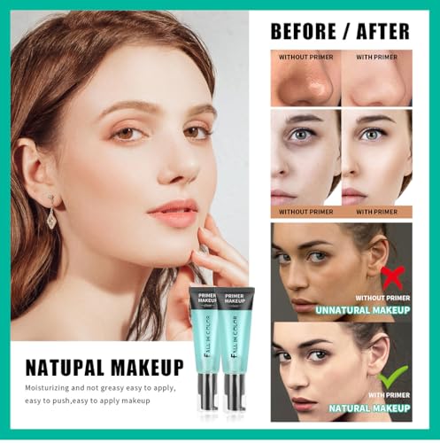 Face Grip Primer, Gel-Based & Hydrating Face Primer Makeup For Smoothing Skin & Gripping Makeup, Moisturizes & Brighten Skin Makeup Primer (Green) - Image 6