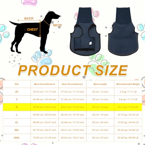 Dog Anxiety Calming Hoodie, Breathable Dog Anxiety Jacket Vest Coat Adjustable Pet Hoodie with Hood, Keep Pet Calm, M, (Dark Blue), Intended for Thunder/Fireworks/Separation - Image 3