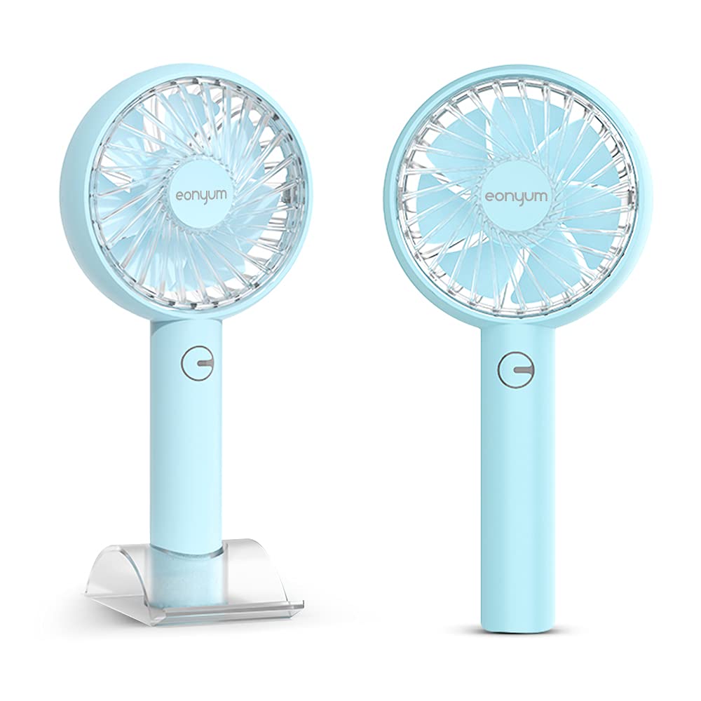 Mini Handheld Portable Fan, USB Fan Rechargeable Battery 2000 mAh, Adjustable wind direction ,Desk Table Fan Cooling Electric Fan 4 Speeds for Home Travel Office Sport Outdoor School (blue)