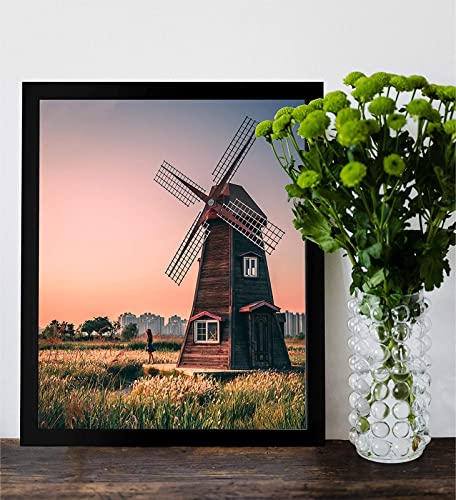 Image of Golden State Art, 20x24 Wooden Picture Frame with Tempered Glass - Wall Mounting (Black), Set of 4