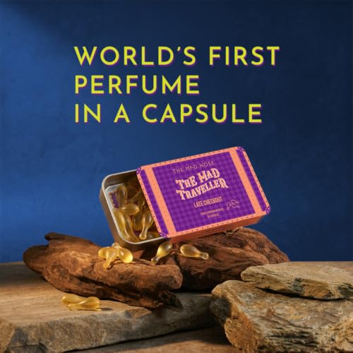Image of Late Checkout Parfum Capsules | Chypre Fruity Fragrance | Long-Lasting 10+ Hours | Pineapple, Apple, Jasmine, Patchouli, Musk & Cedarwood | Travel & Pocket Friendly | Biodegradable