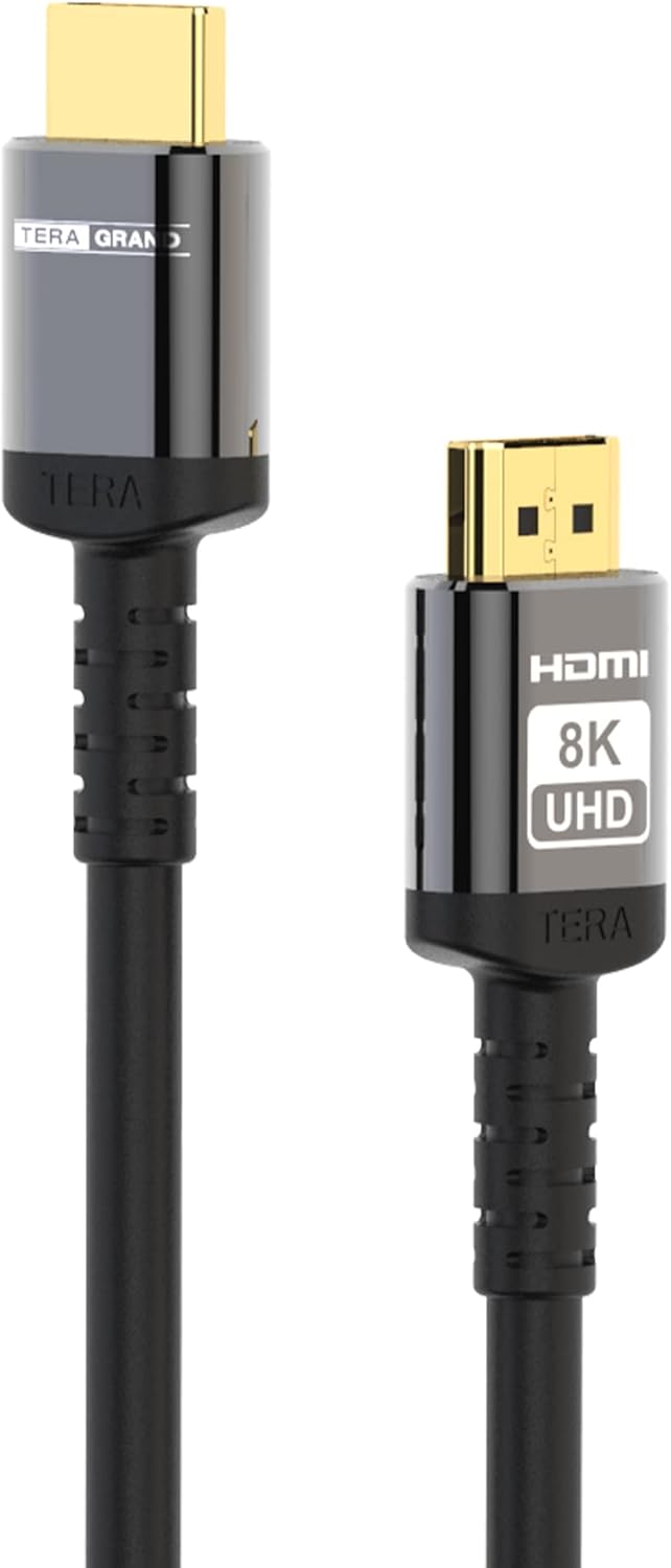Tera Grand - 8K Ultra High Speed HDMI Certified Cable with Aluminum housing, Supports HDMI 2.1 8K HDR Ultra HD, 48 Gbps, 6 Feet