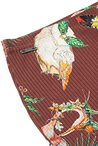 Saia Midi Estampada, Colcci, Feminino, Marrom/Rosa/Verde, P