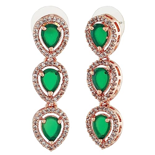CZ Square Drop Earrings for Elegant Look