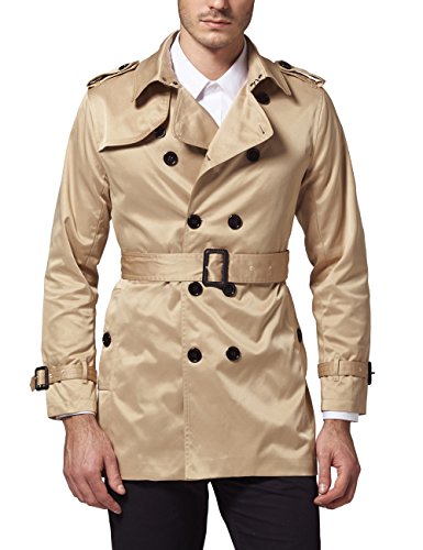 Collar Double Breasted Trench Coat 