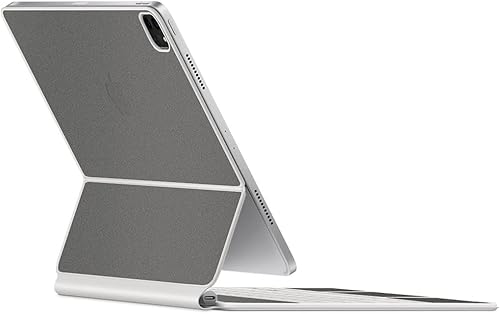 Vista 125 de SopiGuard Skin for 2021 Magic Keyboard Case 12.9 - Adhesivo de vinilo de precisión de borde a borde superior, teclado y panel trasero (gris carbono)