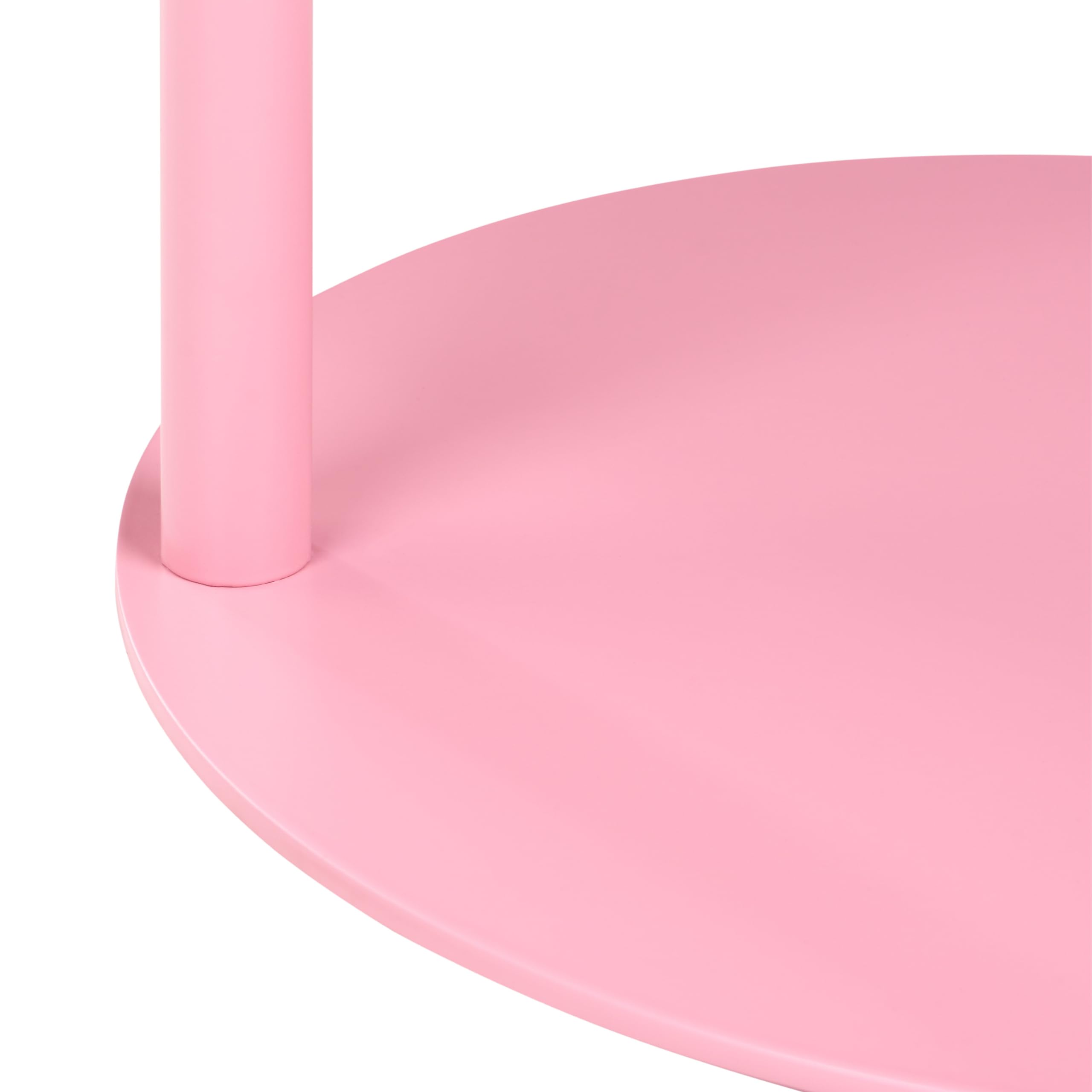Table d'Appoint Moderne Minimaliste en Métal 35 x 52 cm Rose Kensico