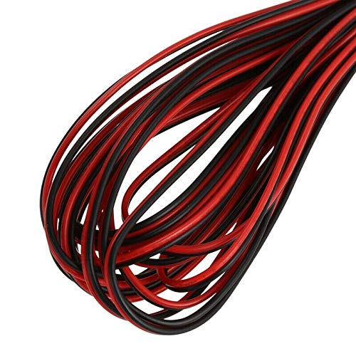 Generic 22 Gauge 8M RED Black Zip Wire AWG Cable Power Ground Stranded tinned coppe L1E7