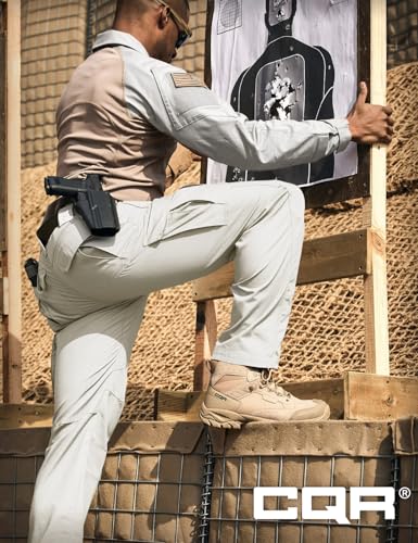 Image of CQR Men's Tactical Pants, Water Resistant Ripstop Cargo Pants, Lightweight EDC Work Hiking Pants, Outdoor Apparel