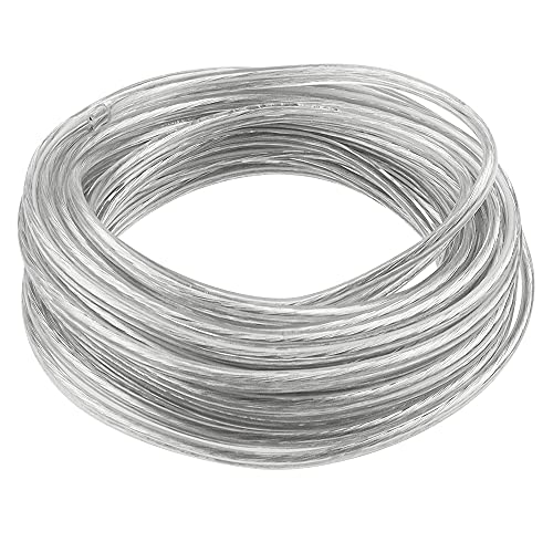 YPLonon 12M PVC Cable Eléctrico Transparente 2 Núcleos 0,75 mm² de Flexible Cable Plano de Cobre de Extensión Alta Resistencia la Temperatura Alambre para Instalar Electrodomésticos de Baja Potencia