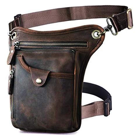 Le'aokuu para Hombre Cuero Genuino Bolsa de Muslo 211-5 Cover