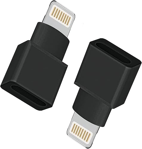 Miniatura 1 de DESOFICON Paquete de 2 adaptadores extensores Lightning con certificación MFi de Apple, macho a hembra, 8 pines para iPhone 13, 12, 11, X, XS, XR,
