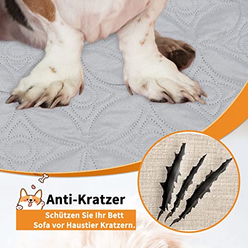 PICK FOR LIFE Wasserresistente Hundedecke, waschbare Decke für große und kleine Hunde, Schutz für Bett, Sofa, Auto – beidseitig verwendbar
