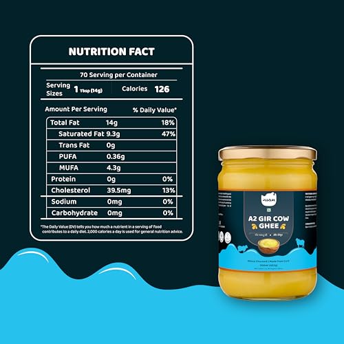 Image of Gaayam A2 Gir Cow Ghee - 1L | Traditional Bilona Method | Cultured | Immunity Booster | Pure | Natural | Healthy | Fresh | Lactose and gluten free [A2 Certified]