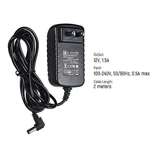 Mainstayae 12 V 1.5A AC Adaptador de Energia para Viltrox L116T L116B L132T L132B VL-162T LED Luzes