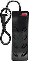 Filtro de Linha iCLAMPER Energia 8 com Proteção contra Surtos Elétricos(DPS) 8 Tomadas, 3 Pinos, 10 Amperes para PC, Notebook, Roteador, Monitor, Impressora, PS5, Alexa e etc, Bivolt, Cabo de 1m Preto