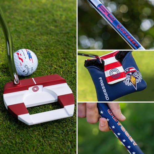 Odyssey USA 250 Ai Dual Freebird Mini DB Putter, Right Hand, Men's, Blue