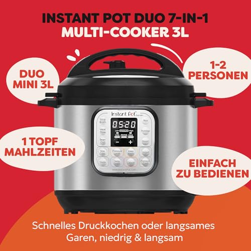 Instant Pot Duo 30 Elektrischer Multikocher 3L, Schnellkochtopf, Reiskocher – Bild 3