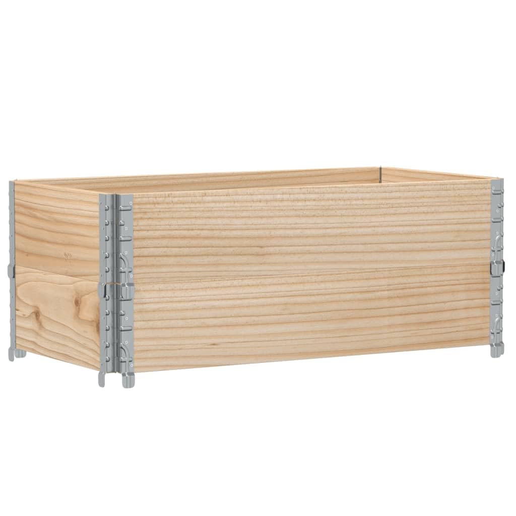 Paletten-Aufsatzrahmen 2 Stk. 100x50 cm Massivholz Kiefer stapelbar klappbar für Lagerung Transport und Ladungssicherung in Werkstatt Logistik und Versand