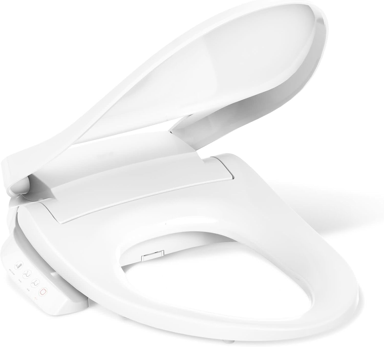 Kohler PureWash E545 Elongated Heated Bidet Toilet Seat, Warm Water, White with Side Panel, Quiet-Close Lid, Self-Cleaning Wand, Adjustable Water Pressure and Nightlight, Side Panel Controls