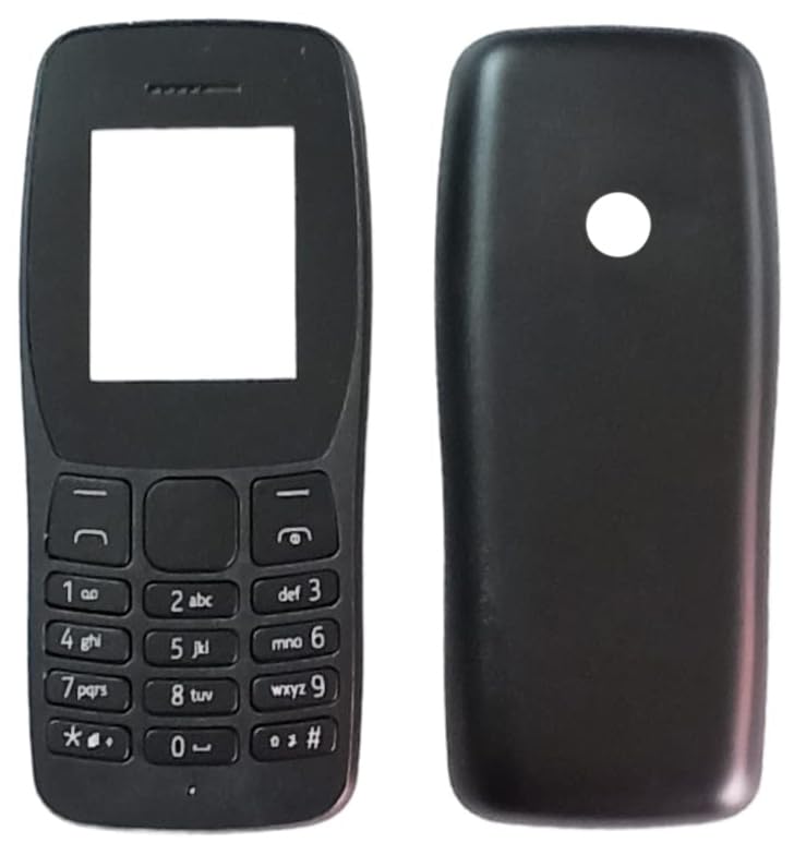 Image of Compatible with Nokia 110 (2019) (TA-1192) Front Back Body Housing Panel, Black