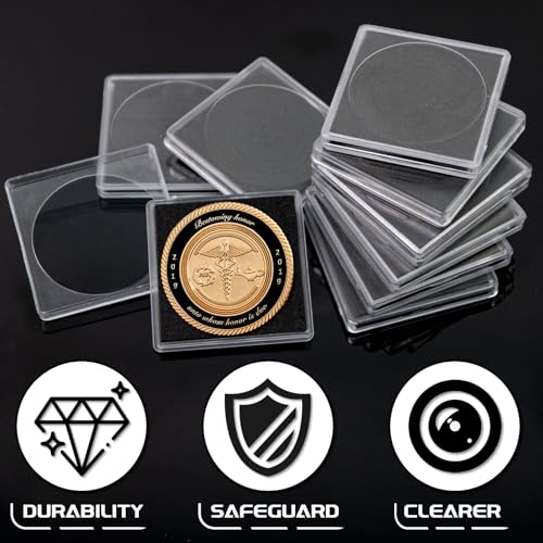 24 Piezas Porta Monedas Dólar Plata Plástico con 5 Gomas Ajustables miniatura 5
