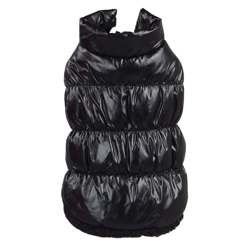 Autumn Winter Puppy Cat Warm Down Coat, Thickening Waterproof Windproof Fleece Lining Pet Dog Coat, Padded Jacket Apparel for Teddy, Yorkshire Terrier, Chihuahua Black 3XL