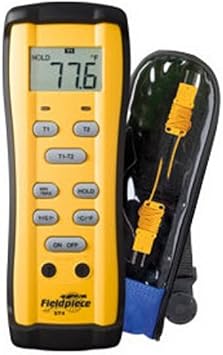 Fieldpiece ST4 Dual Temperature Meter,58 to 2000F-50 to 1300C