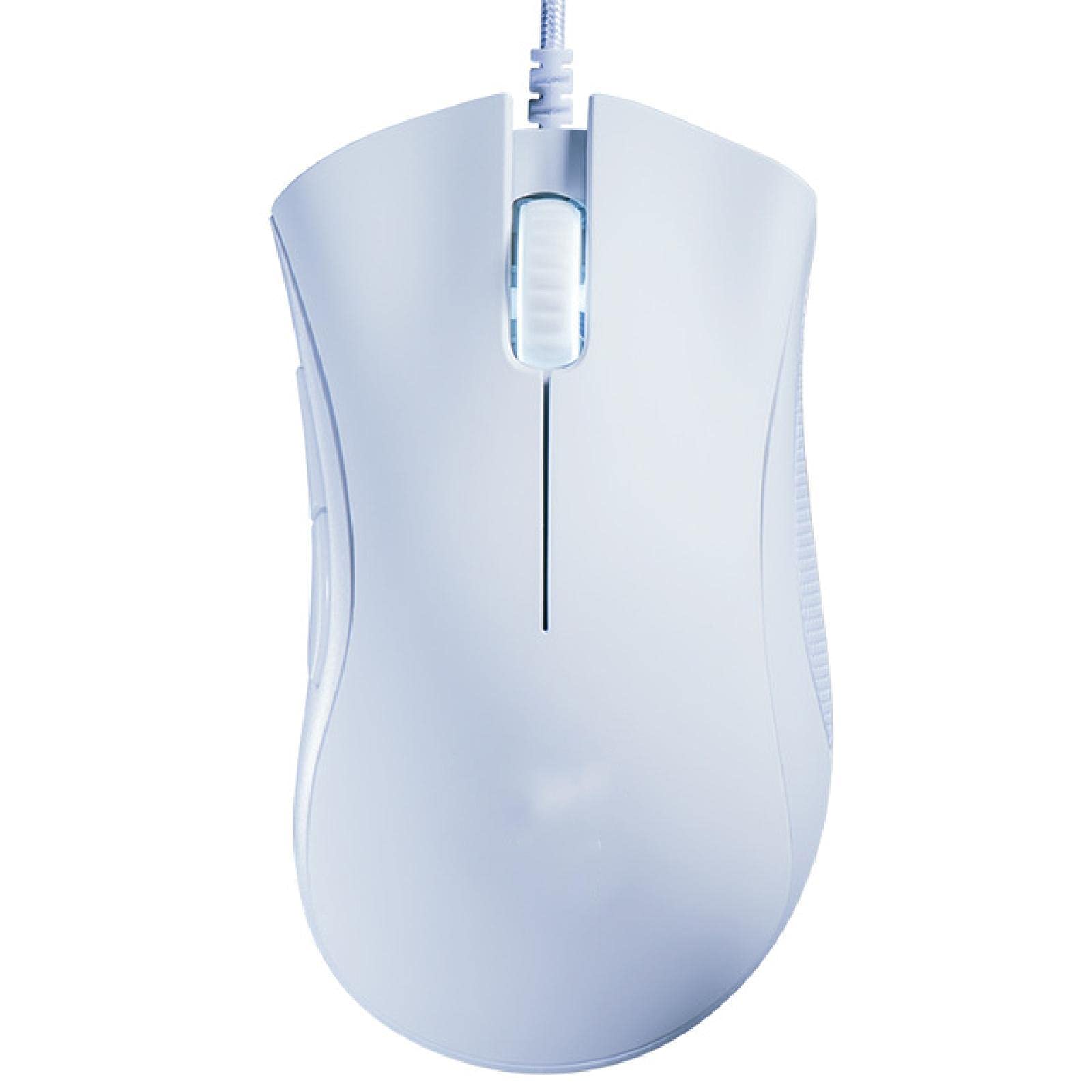 Przewodowa mysz do gier 6400DPI czujnik optyczny 5 niezależnych przycisków dla graczy laptopów WhiteWithBox