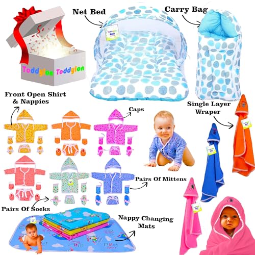 Image of Toddylon New Born Baby Gift Set 40 in 1 Hospital Essentials Combo (0-6 Months)