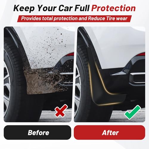 Image of Sunsdrew for 2024 2025 2026 Buick Envision S Mud Flpas Splash Guards Accessories,All Weather Guard Envision S Mudguards,No-Drill Front&Rear 4PCS 2026 Envision Mudflaps Set with Hardware