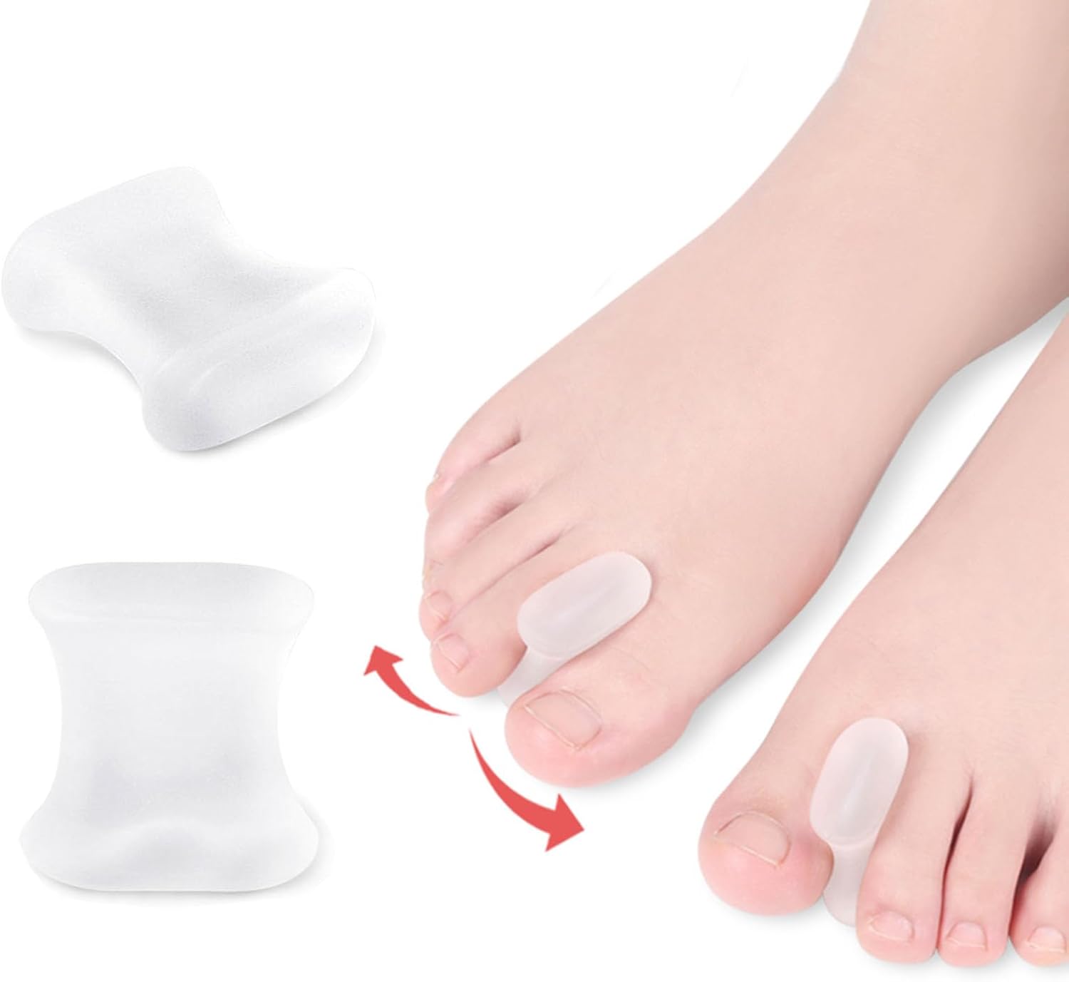 Toe Separators for Women 12pcs, Gel Toe Spacers for Bunions, Toe