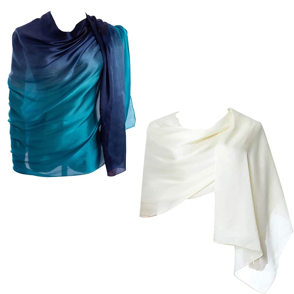 CYZLANN Women's Scarves 100% Silk Long Lightweight Scarfs for women