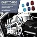 Ferianl 26PCS R12 R134a AC Caps for Car, 10 Sizes Air Conditioning Service AC System Charging Port Cap, A/C System Valve Sealing Cover Kit, Universal High and Low Pressure A/C Cap Replacement