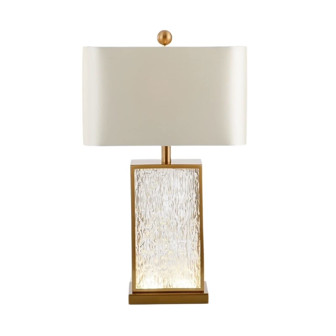 Affascinante Modern Creative Light Luxury Glass Table Lamp Exquisite Bedroom Bedside Indoor Decorative, 56cm (height) Arredamento per la casa