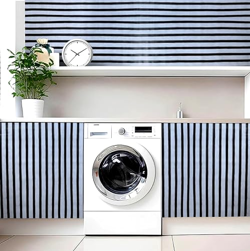 Image of Veki Luxury Floral & Botanical Geometric Wallpaper Mural - Waterproof, Moisture-Proof, Self-Adhesive PVC Wall Sticker for Home & Hotel Decoration (45cm x 300cm) (Silver Wooden Stripe)