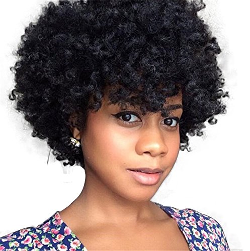 ATOZWIG Natural Afro Wig Kinky Curly Wigs For Black Women Best Synthetic Female Wig Short Hair Wigs For Black Women Fake Hair Pieces