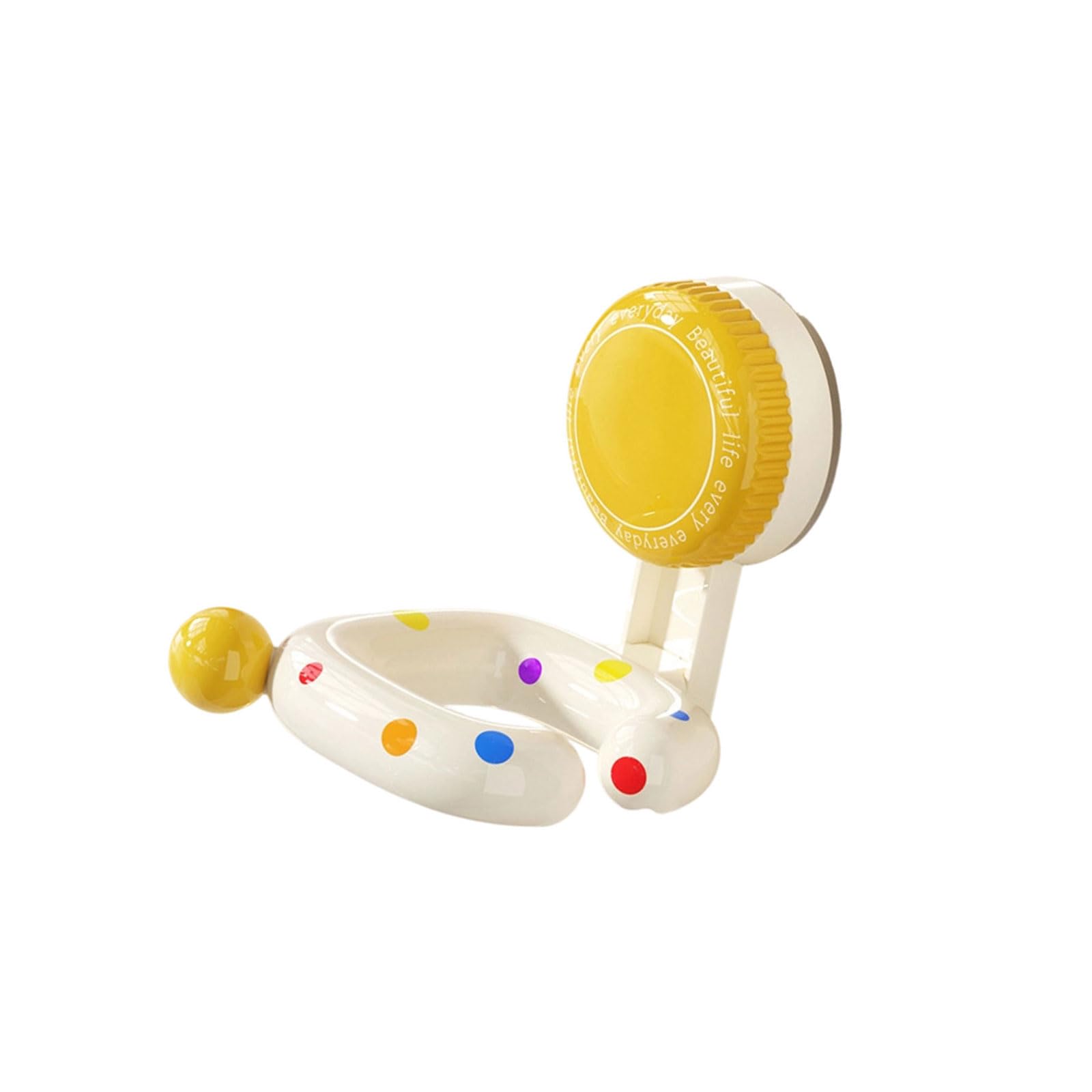 ZEPFJHE Space Saving Hair Dryer Holder with Dots Pattern for Small Bathroom Strong Suction Cups Drying Tool Stand Denial Drill Blow Dryer Planner