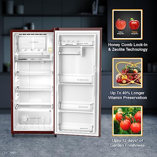 Image of Whirlpool 192 L 3 Star Auto-Defrost Inverter Vitamagic Pro Direct-Cool Single Door Refrigerator (215 VMPRO PRM 3S INV WINE DAFNE-Z, 2023 Model)
