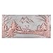 Kitchen Backsplash, Pine Trees and Mountain Scenery Behind Deers Copper Kitchen Backsplash, Custom Copper Backsplash Panel, Handmade Copper Backsplash Tile, Indoor Outdoor Wall Decor (Gray&Copper)