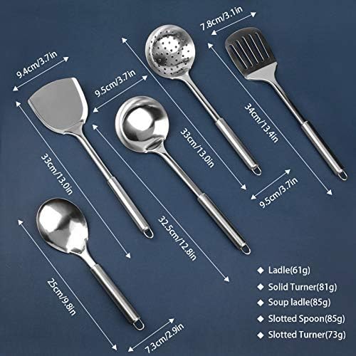 Miniatura 7 de Cookware Kitchen Utensils Set Spatula Nonstick Heat Resistant and BPA Free Good Stainless Steel Cookware Kitchen Tools