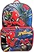 Ruz Spiderman Boys 16 Inch Backpack With Removable Matching Lunch Box Set (Black-Red)