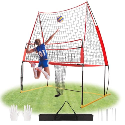 Sturdy and Easy to Set up Volleyball Training Equipment Net,Update Freely Height Adjustable Volleyball Net for Backyard,Portable 11x8FT Net to Improve Spike Service Skill for Indoor and Outdoor