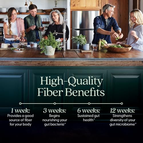 New Chapter All-Flora Multi-Fiber Supplement with Clinically Studied Prebiotic Inulin + Psyllium Husk for Digestion & Gut Health, Good Source of Daily Fiber, USDA Organic, 100% Vegan, 120 Count - Image 6