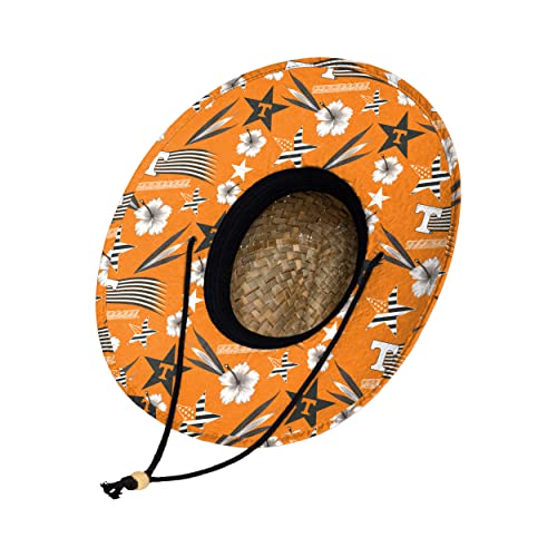 Image of FOCO NCAA Mens NCAA College Team Logo Floral Lifeguard Beach Straw Sun Hat