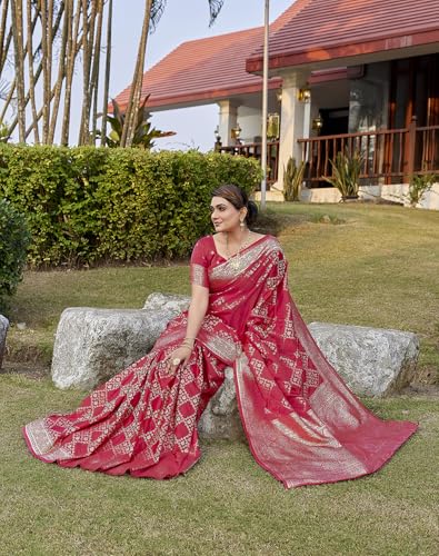 Image of Yashika Women's Pure Kanjivaram Silk Saree Soft Banarasi Style Wedding With Blouse Piece | Saree For Women | New Sari