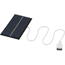 2W 6V Monocrystalline Solar Panel with USB Output, High Efficiency Low-Light Charger for DIY Projects, Garden Lights, Small Fans, Mobile Power Banks and 3.7V Batteries