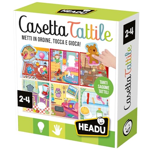 HEADU - Casetta Tattile - Metti in Ordine, Tocca e Gioca! - Un Gioco Educativo per Bambini dai 2 ai 4 Anni - Made in Italy | IT61121